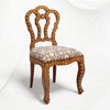 Bone Inlaid Teakwood Flower Chair Brown 3