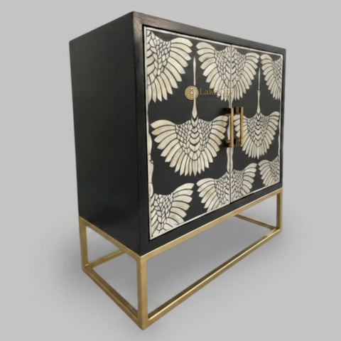 Bone Inlay Swan Cabinet