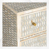 Bone Inlay 6 Drawer Chest Lattice Grey 3