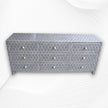 Bone Inlay 9 Drawer Chest Honeycomb Grey 2