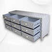 Bone Inlay 9 Drawer Chest Honeycomb Grey 4