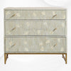 Bone Inlay Ada 3 Drawer Dresser Grey 1