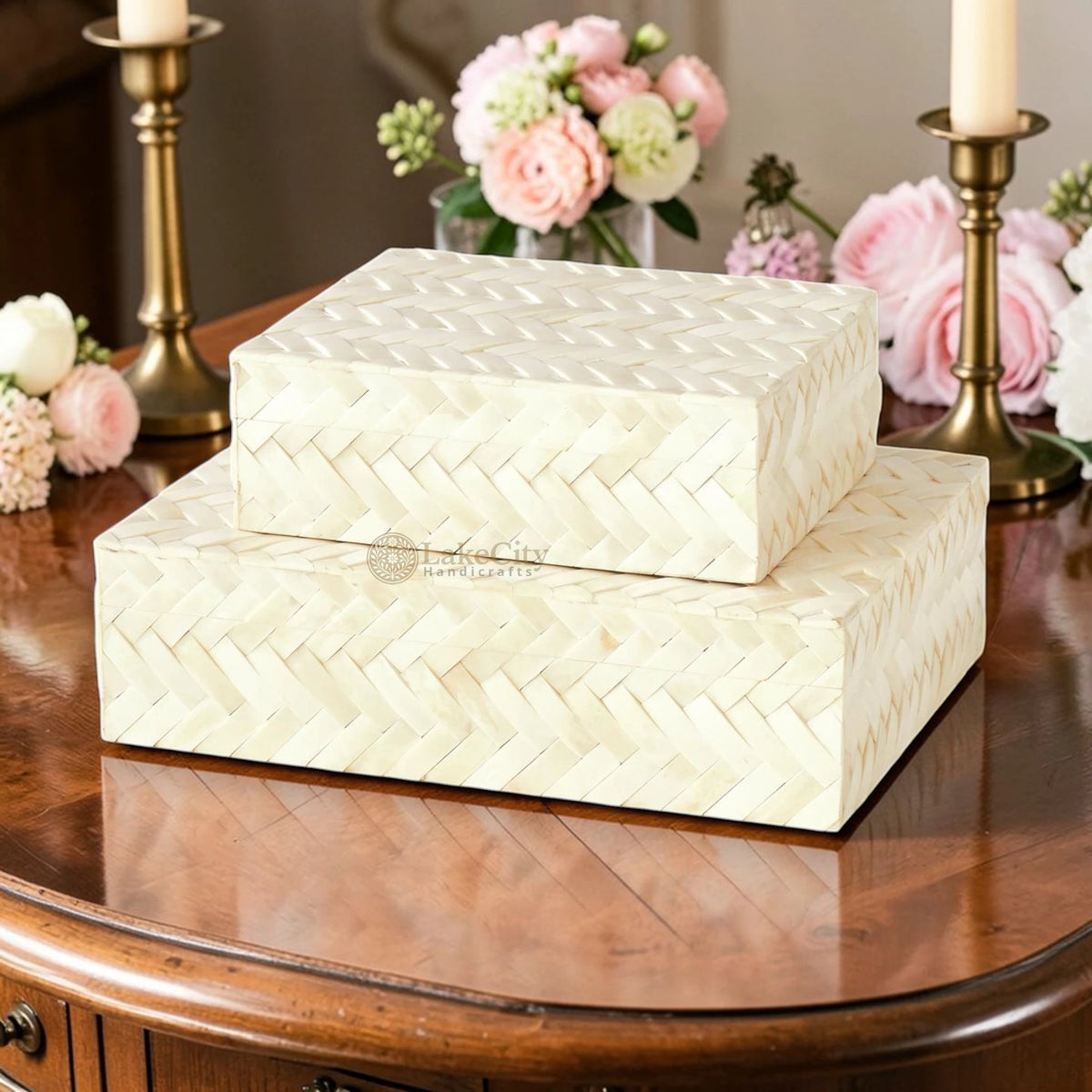 Bone Inlay Anna Herring Box Set of 2