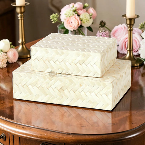 Bone Inlay Anna Herring Box Set of 2