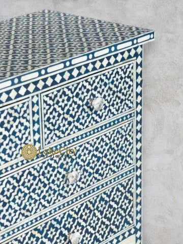 Bone Inlay Arctic Design 7 Drawers Chest | Bone Inlay Arctic Design 7 Drawers Dresser Table