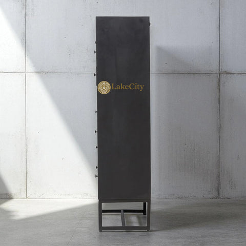 Bone Inlay Ariel Design Cabinet Table Black