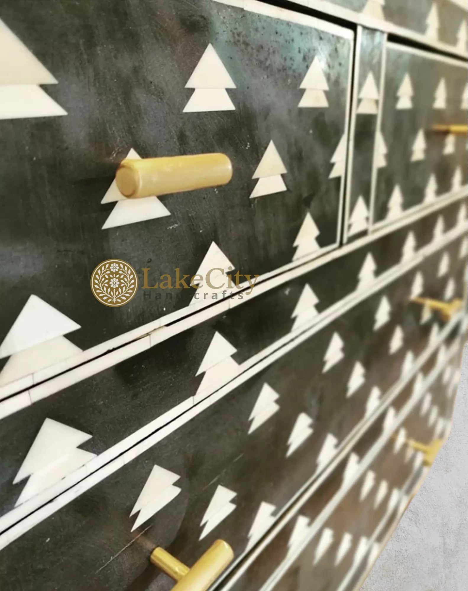 Bone Inlay Arrow Design 4 Drawers Chest Black | Bone Inlay Arrow Design 4 Drawers Dresser Black