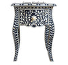 Bone Inlay Bedside 1 Drawer French Legs Floral Design Black 1