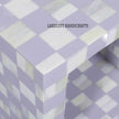 Bone Inlay Checkerboard Design Side Table Lilac