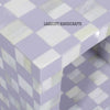 Bone Inlay Checkerboard Design Side Table Lilac