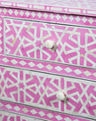 Pink Bone Inlay Chest Of 4 Drawer Star Geometrical Design 3