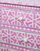 Pink Bone Inlay Chest Of 4 Drawer Star Geometrical Design 3