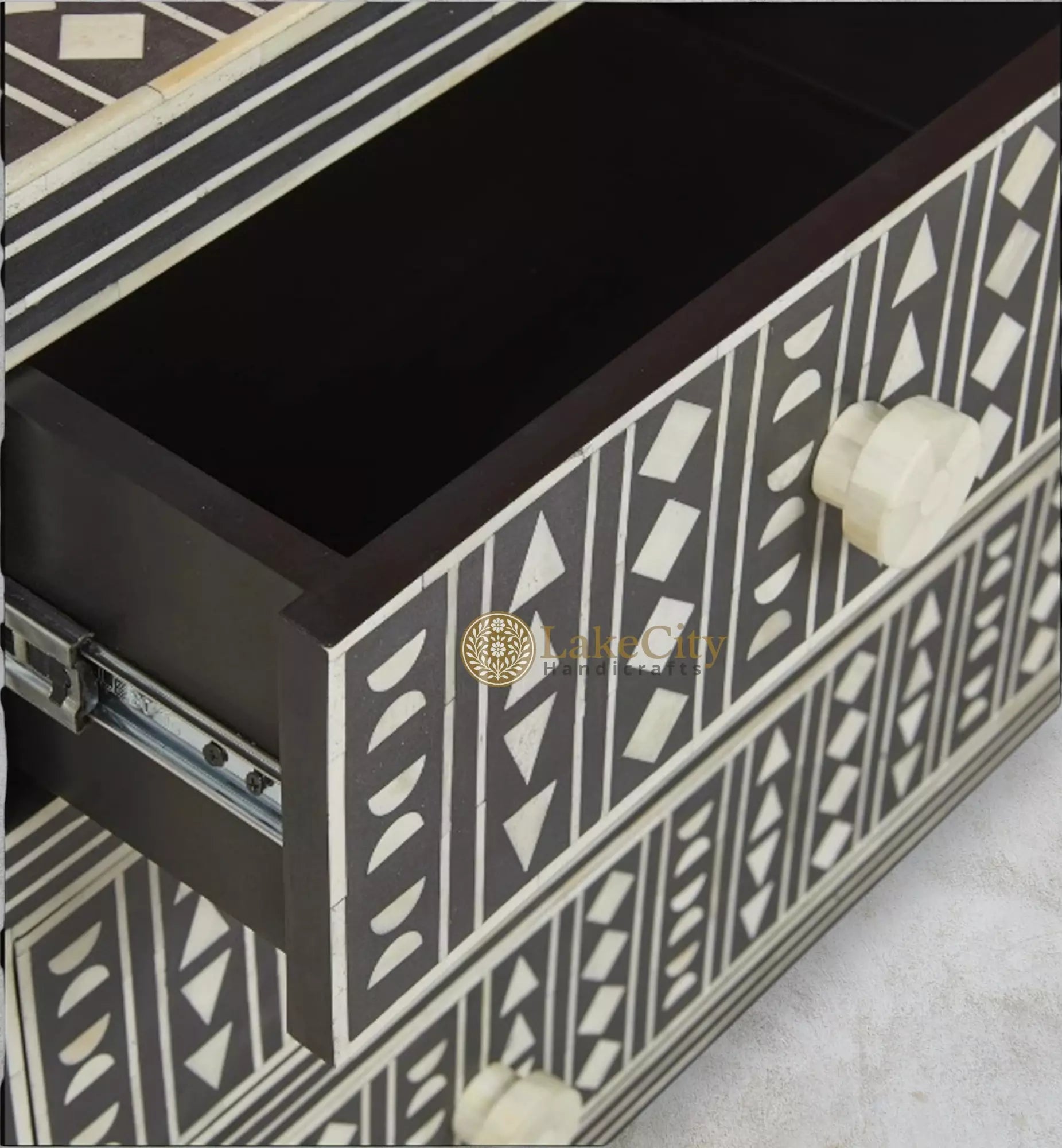 Tribal Bone Inlay Chest of 4 Drawers | Tribal Bone Inlay 4 Drawers Dresser Table
