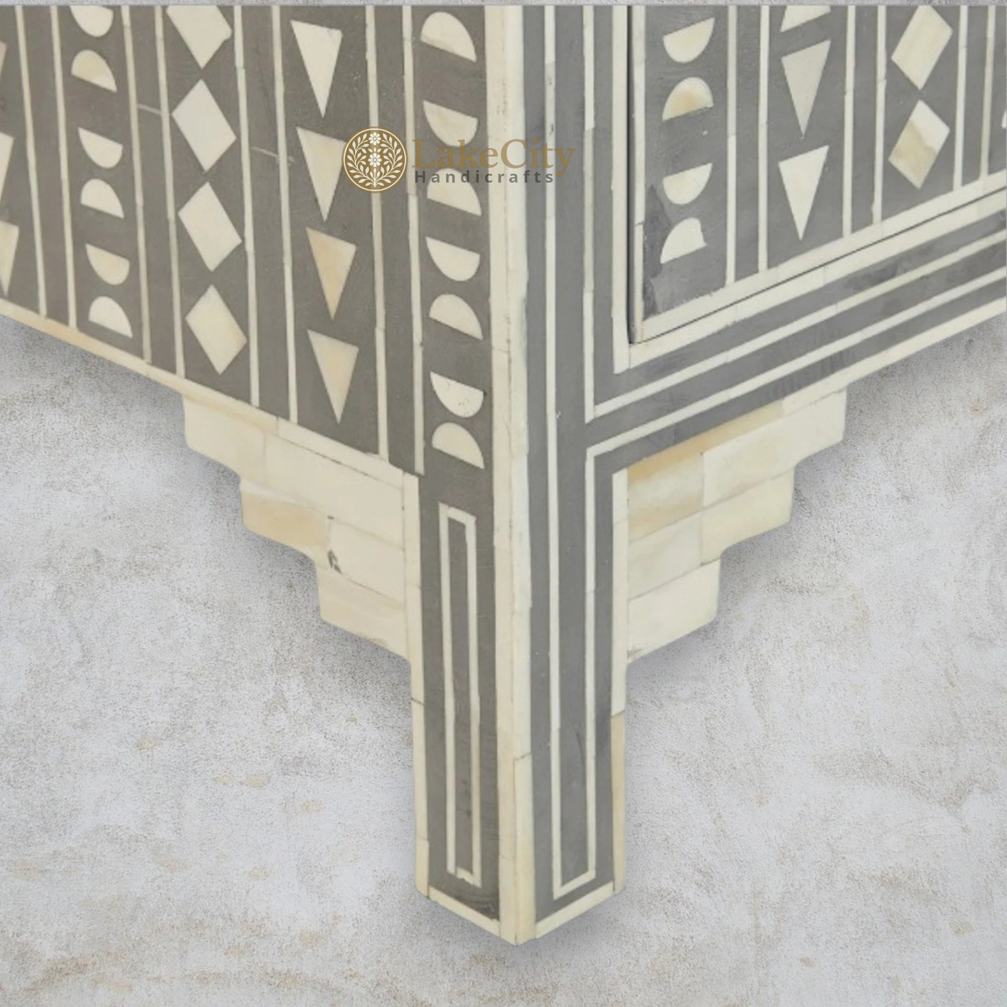 Tribal Bone Inlay Chest of 4 Drawers | Tribal Bone Inlay 4 Drawers Dresser Table