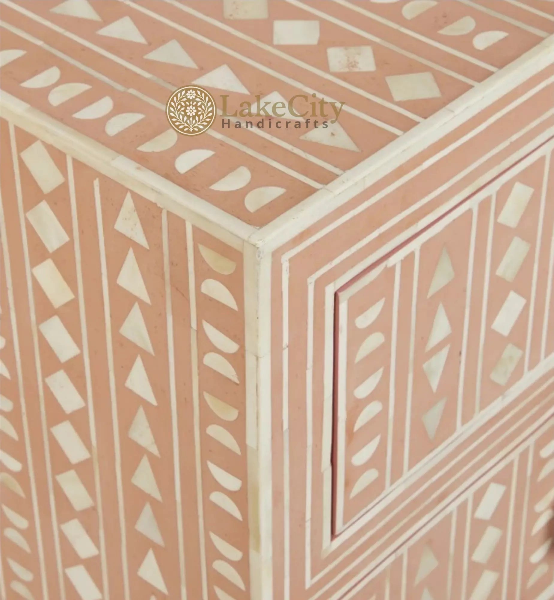 Tribal Bone Inlay Chest of 4 Drawers | Tribal Bone Inlay 4 Drawers Dresser Table
