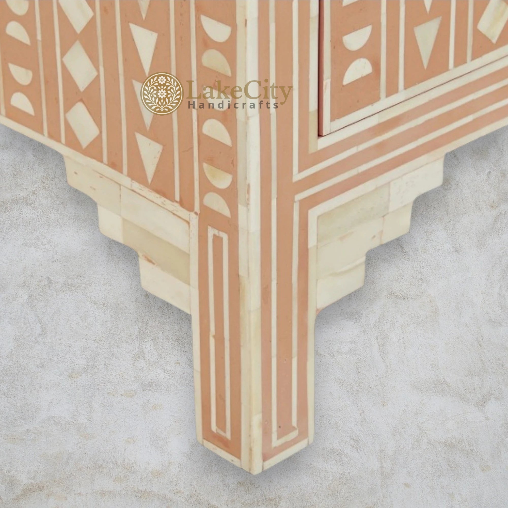 Tribal Bone Inlay Chest of 4 Drawers | Tribal Bone Inlay 4 Drawers Dresser Table