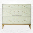 Dot Bone Inlay 3 Drawer Dresser Mint Green 1