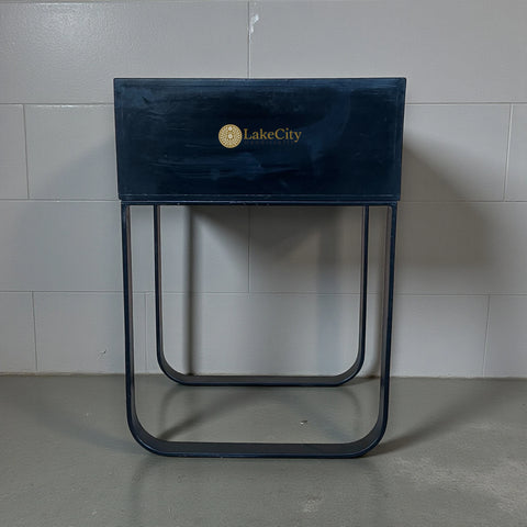 FUSION Chevron Bone Inlay Bedside Black | Bone Inlay Nightstand