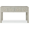 Bone Inlay Console 4 Drawers Geometric Design Grey 1