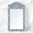 Bone Inlay Crested Mirror Blue