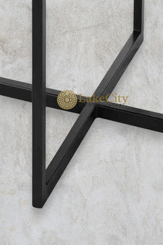 Bone Inlay Diamond Stripe Design Coffee Table Black | Bone Inlay Diamond Stripe Design Center Table Black