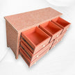 Bone Inlay Fishscale Chest Of 7 Drawers Orange 2