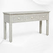 Grey Bone Inlay Fishscale Console 3 Drawer 1