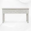 Grey Bone Inlay Fishscale Console 3 Drawer 2