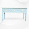 Ice Blue Bone Inlay Fishscale Console 3 Drawer 3