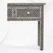 Black Bone Inlay Fishscale Console 3 Drawer 2