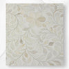 Bone Inlay Floral 3 Drawer Bedside White 2