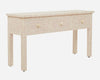 Bone Inlay Floral 3 Drawer Console Edge Blush Pink 2