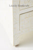 Bone Inlay Floral Design 3 Drawers Bedside Table White | Bone Inlay Floral Design 3 Drawers Night Stand Table White