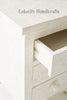 Bone Inlay Floral Design 3 Drawers Bedside Table White | Bone Inlay Floral Design 3 Drawers Night Stand Table White