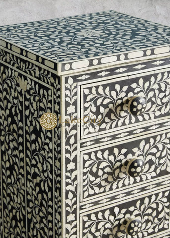 Bone Inlay Floral Design 6 Drawers Lingerie Chest | Bone Inlay Floral Design 6 Drawers Lingerie Tallboy