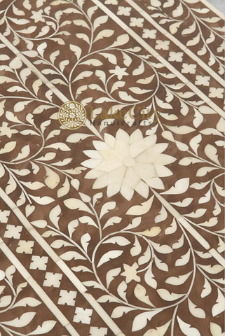 Bone Inlay Floral Design Chest Of 7 Drawers | Bone Inlay Floral Design 7 Drawers Dresser Table