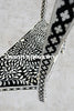 Bone Inlay Floral Design Half Moon Console Table Black