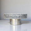 Bone Inlay Floral Design Coffee Table with Silver Base | Bone Inlay Centre Table