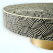 Bone Inlay Optical Design Coffee Table Black | Bone Inlay Optical Design Center Table Black