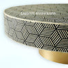 Bone Inlay Optical Design Coffee Table Black | Bone Inlay Optical Design Center Table Black