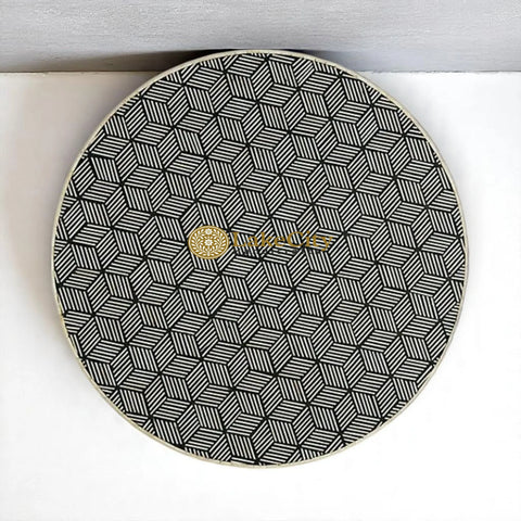 Bone Inlay Optical Design Coffee Table | Bone Inlay Optical Design Center Table