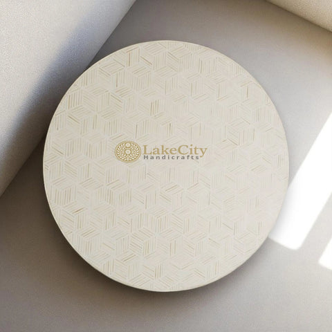 Bone Inlay Optical Design Coffee Table | Bone Inlay Optical Design Center Table