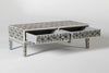 Bone Inlay Geometric Cubic Design Coffee Table in Black Color 2