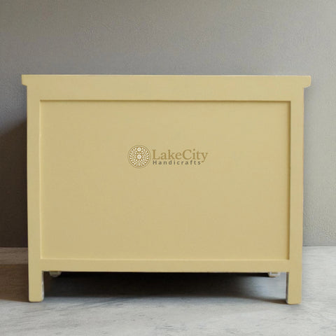 Bone Inlay Hexagon Design 4 Drawers Chest