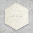 Bone Inlay Hexagonal Stripe Design Coffee Table White | Bone Inlay Hexagonal Stripe Design Center Table White