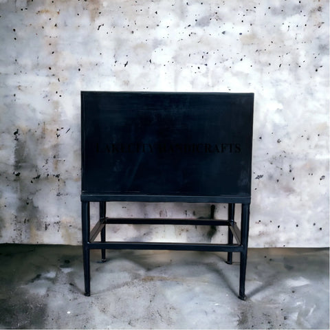 Full Bone 2 Drawer Bedside Black Ready to Ship