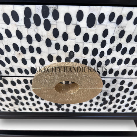 Full Bone 2 Drawer Bedside Black Ready to Ship