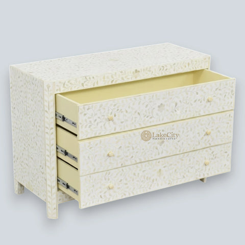 Bone Inlay Lexi Dresser White