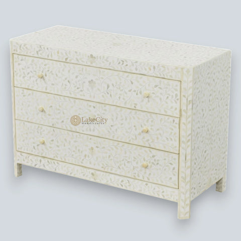 Bone Inlay Lexi Dresser White
