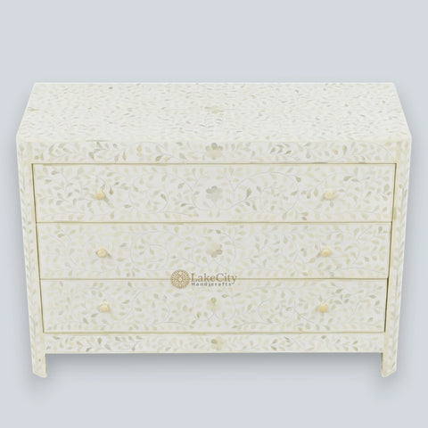 Bone Inlay Lexi Dresser White
